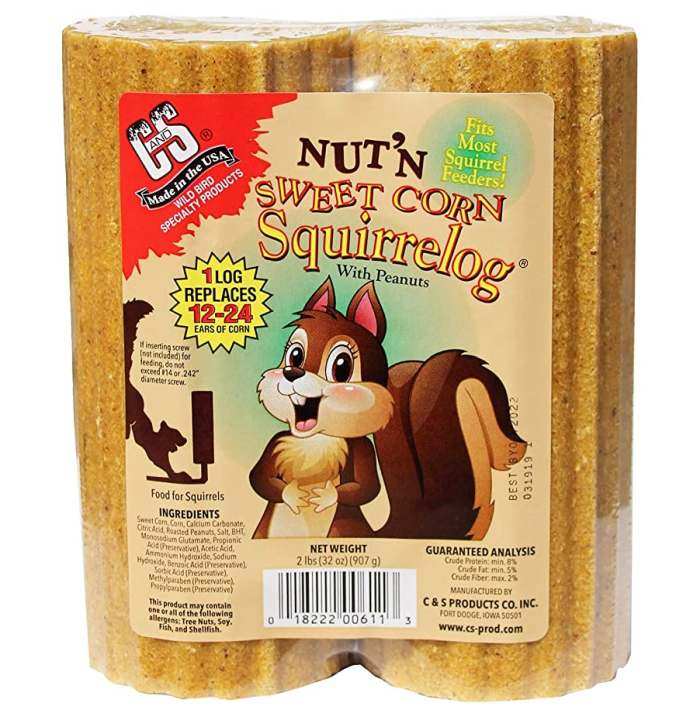 Nut-N-Sweet Corn Squirrel Log 16 oz. 24/Pack
